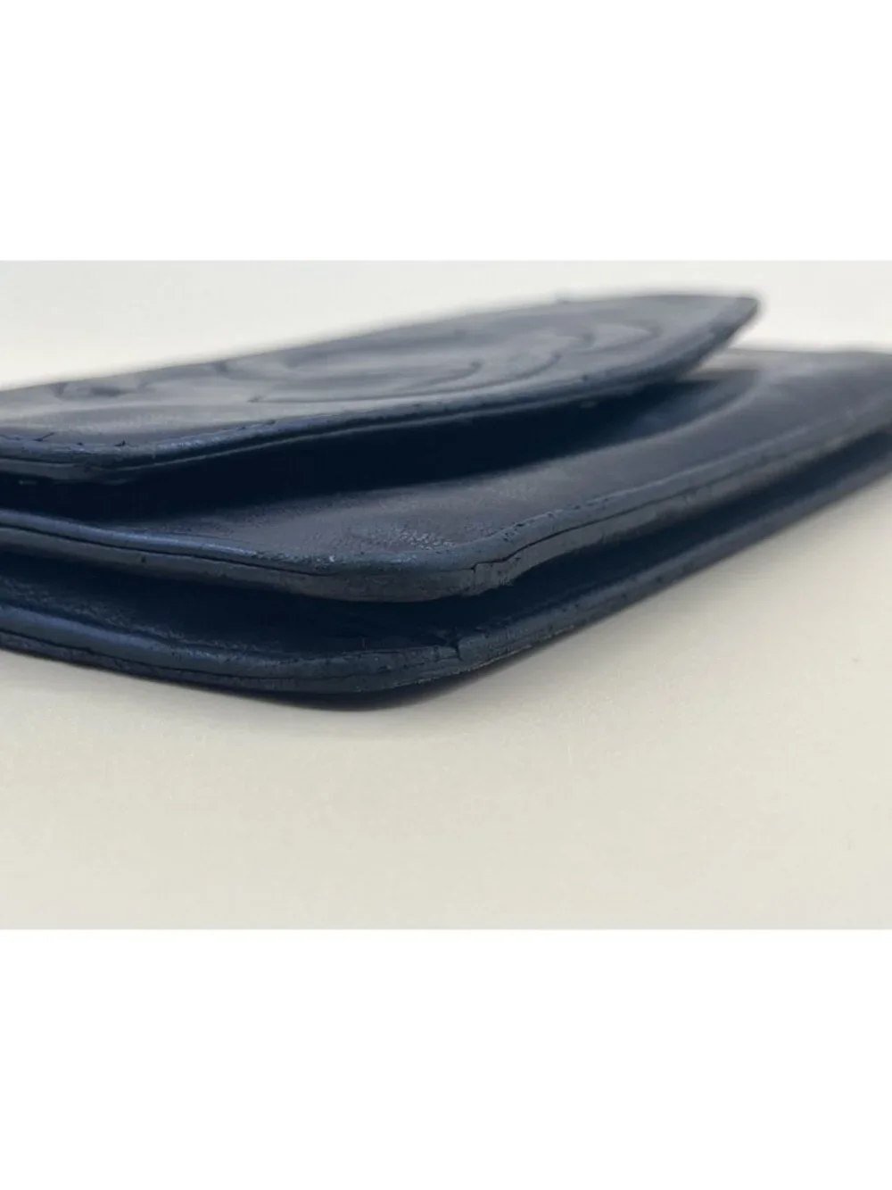 Chanel Timeless CC Long Flap Wallet Black Lambskin Leather with Authenticity Car